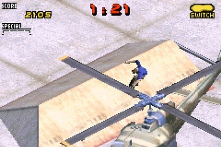 Here is Tony Hawk's Pro Skater 2 for the GBA on the left and Dave Mirra Freestyle BMX 2 on the GBA on the right. Notice any similarities?