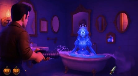 Faces regularly look a little odd (top left), and the character's weapon changes design constantly (bottom left). The core gameplay is insultingly basic (right)