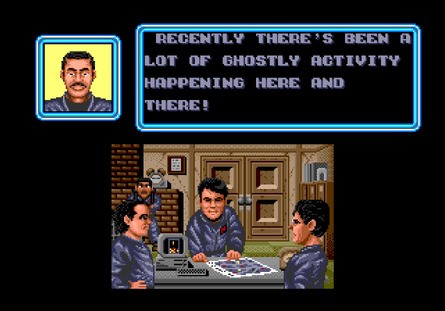 (left) An early version of Winston in the Ghostbusters' firehouse vs (right) the final version