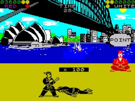 International Karate on the ZX Spectrum, which Cale calls "average at best"