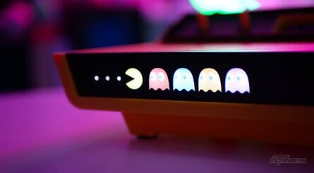 The illuminated front panel is one of the most appealing elements of this revised console