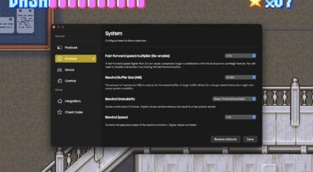 Via the Playback app, you can tinker with screen filters and even enable RetroAchievements (click to enlarge)