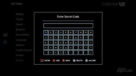 Secret Code Screen