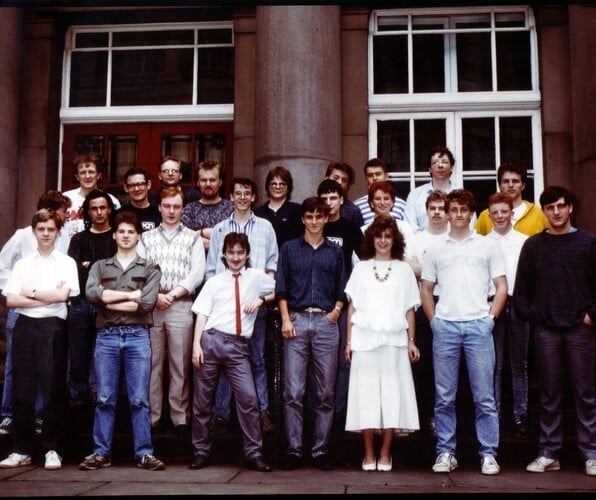 Ocean staff circa 1988 (left). Mike Lamb relaxes at work (top right &amp; bottom right).