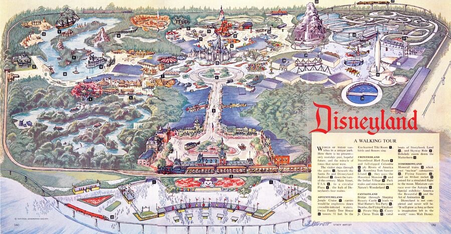 National Geographic Disneyland Pull-out August 1963