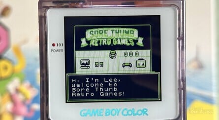 The game, coded by 13-year-old David Carter, mixes various game styles for a high-score challenge