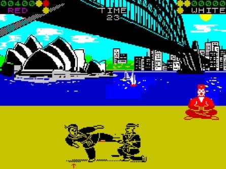 International Karate on the ZX Spectrum, which Cale calls "average at best"