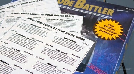 The unit seen in these images was intended for sale in Germany but came with English instructions and stickers, which are supposed to be applied to the cards