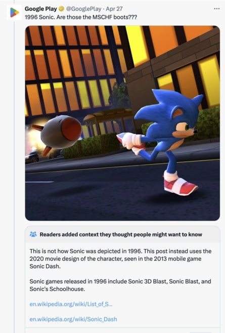 Google's Attempt To Celebrate Sonic Causes Widespread Confusion 1