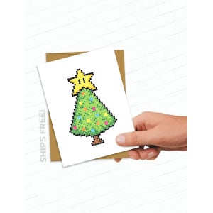 Geeky Christmas Card Retro