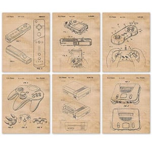 Vintage Video Games Console Controller Patent Prints