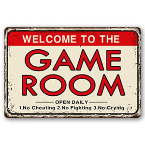 Welcome To The Game Room Sign