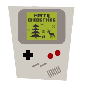 Game Boy Inspired Christmas Card