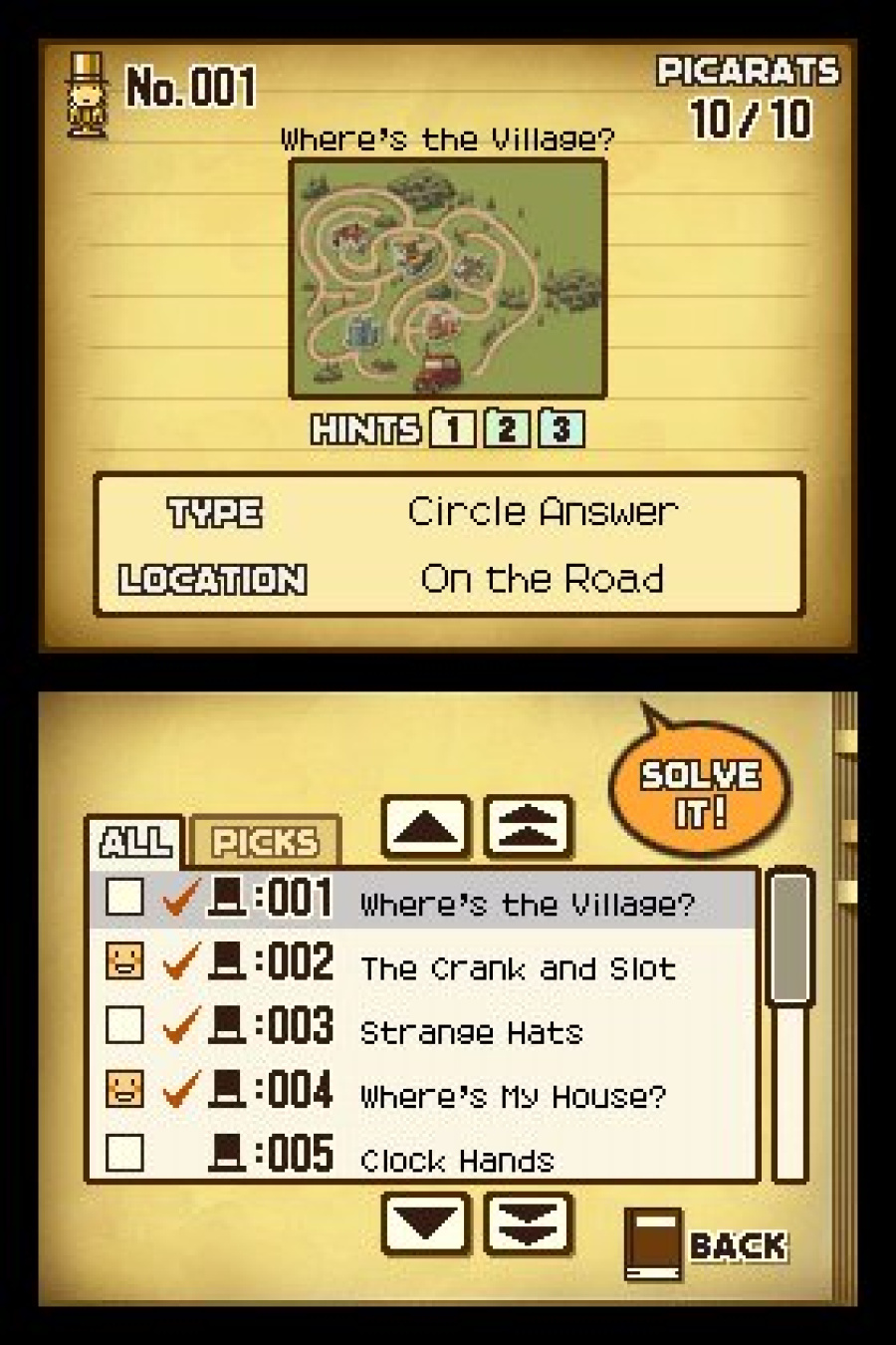 Professor Layton and the Curious Village Screenshot