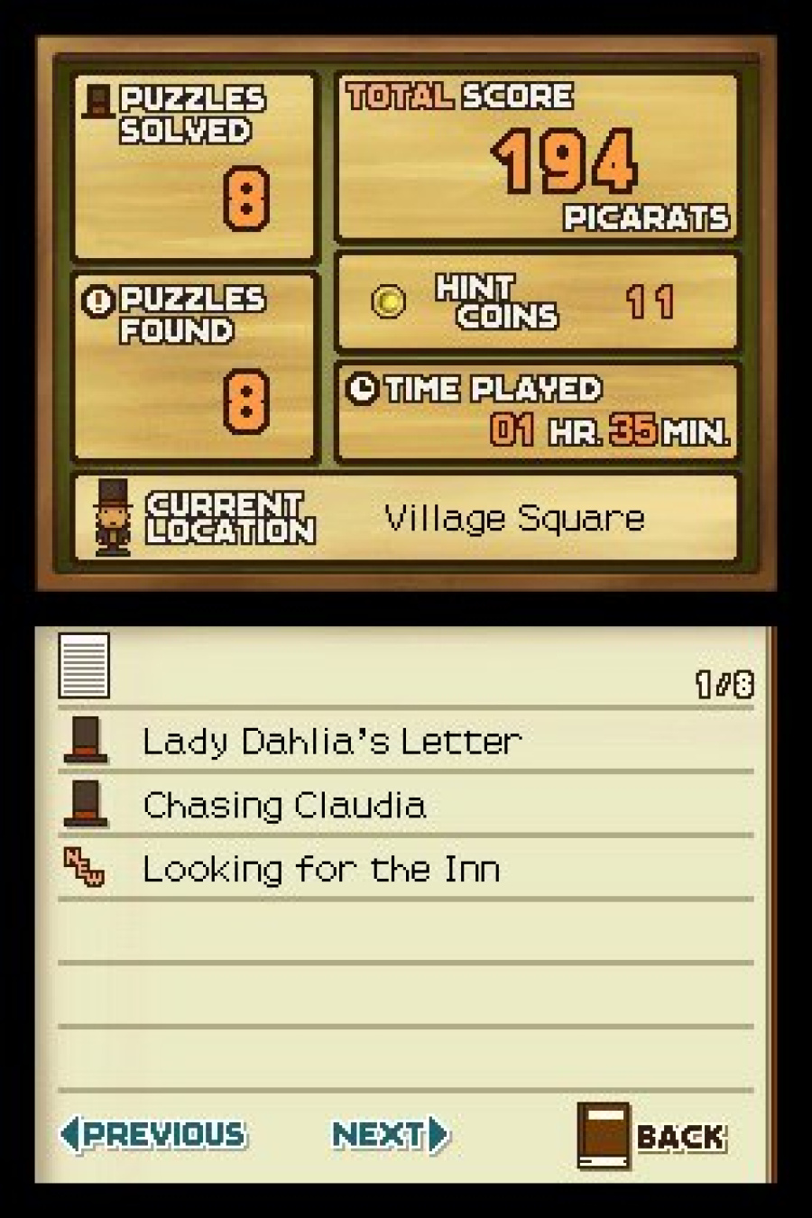 Professor Layton and the Curious Village Screenshot