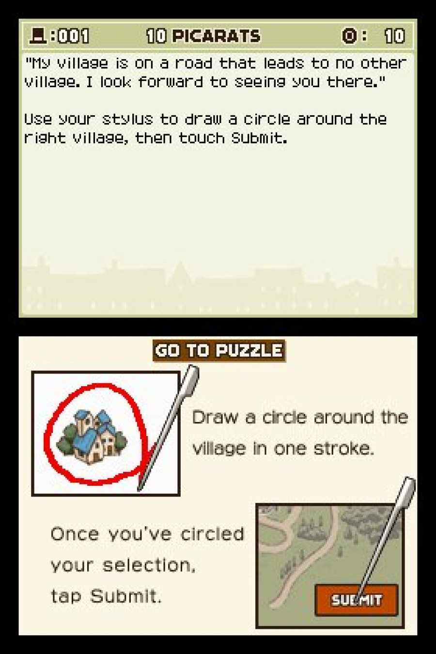 Professor Layton and the Curious Village Screenshot