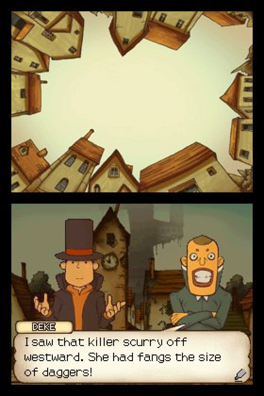 Professor Layton and the Curious Village Screenshot