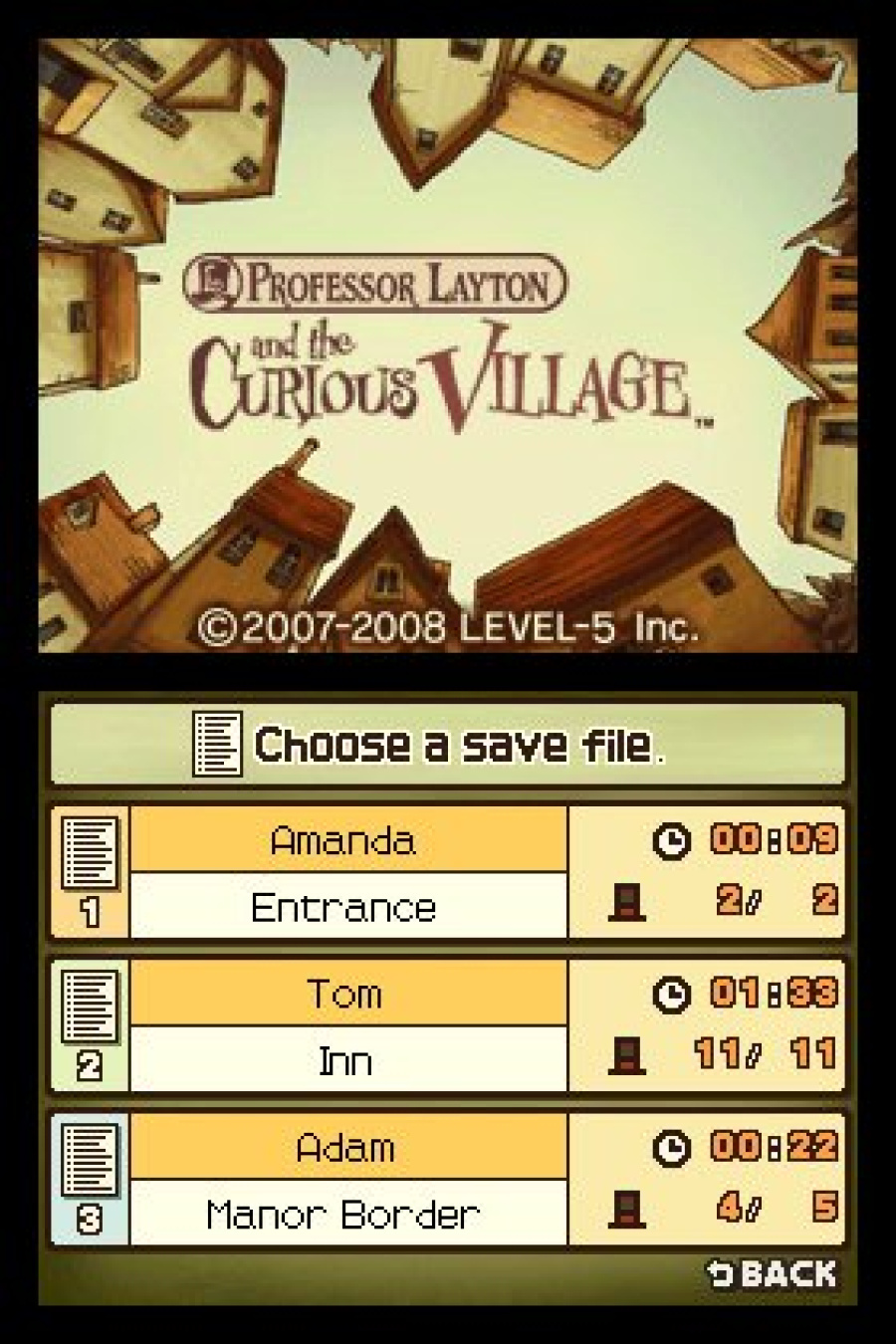 Professor Layton and the Curious Village Screenshot