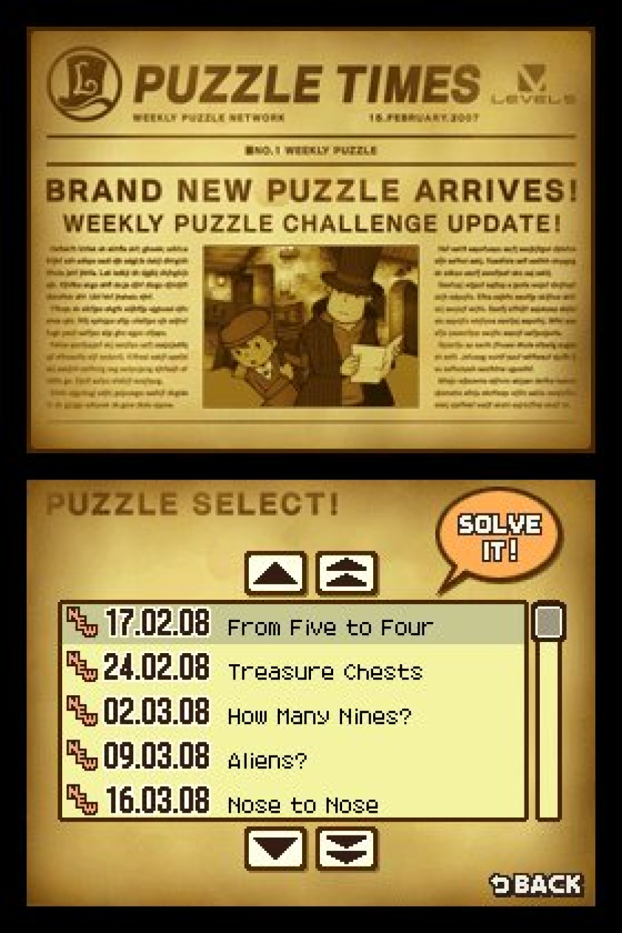 Professor Layton and the Curious Village Screenshot