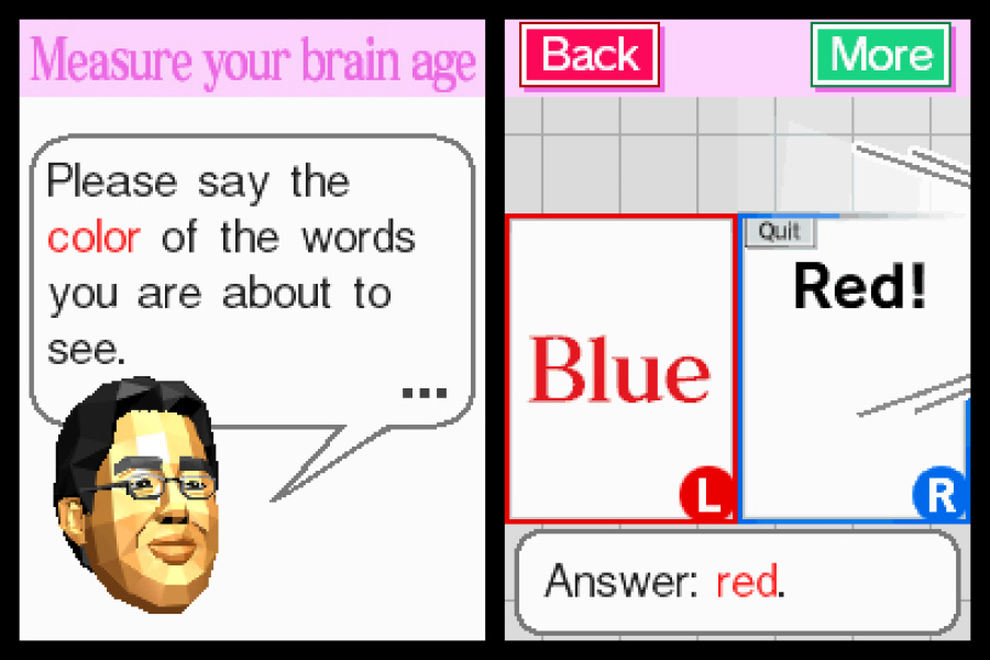 Dr. Kawashima's Brain Training: How Old is Your Brain? Screenshot