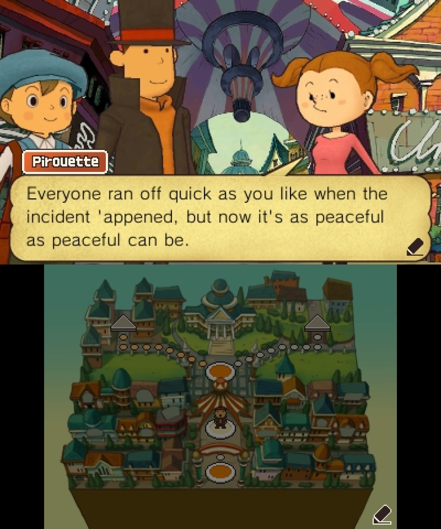 Professor Layton and the Miracle Mask Screenshot