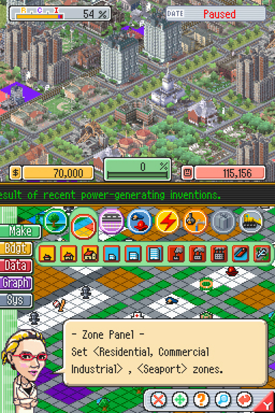 SimCity DS Screenshot