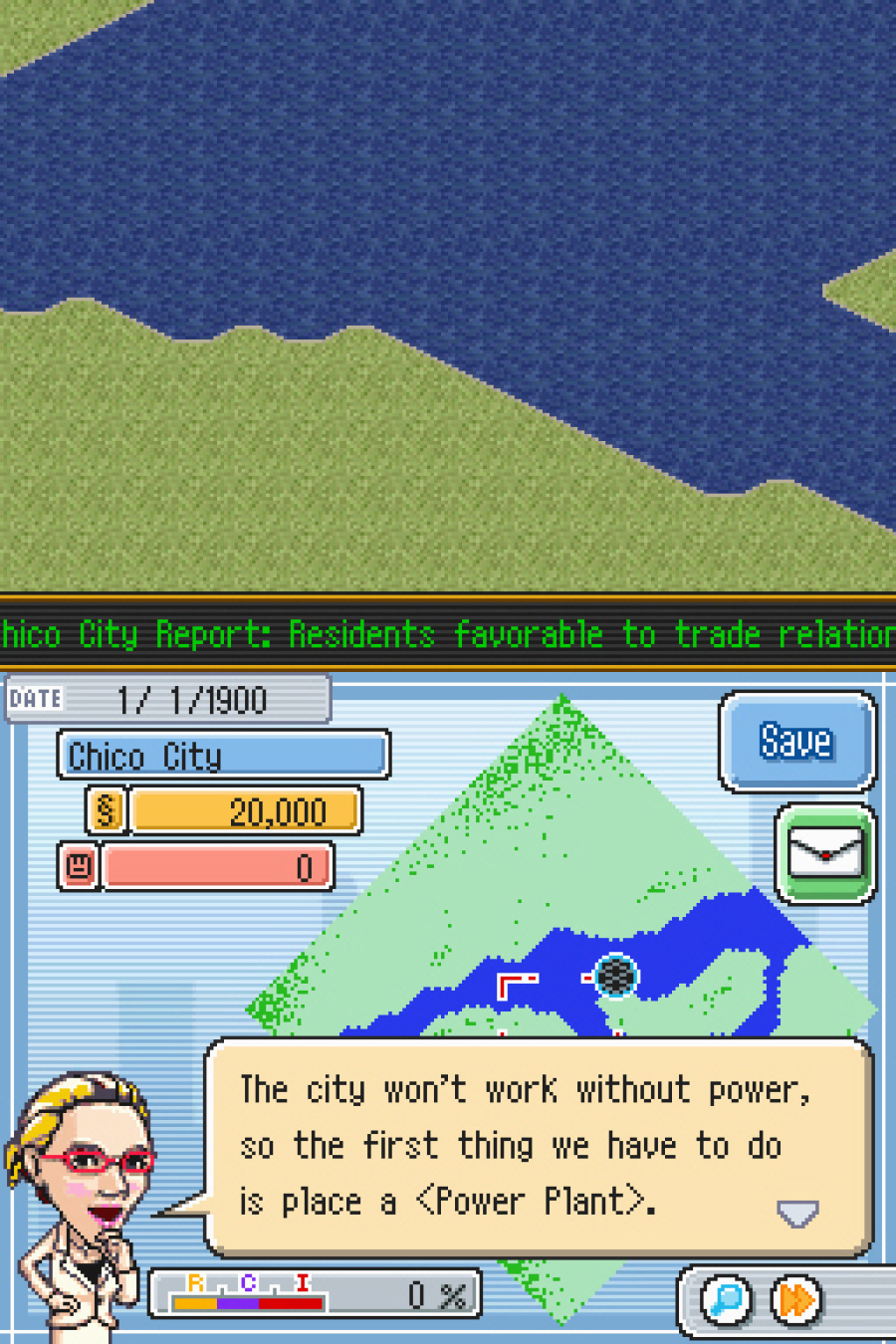 SimCity DS Screenshot