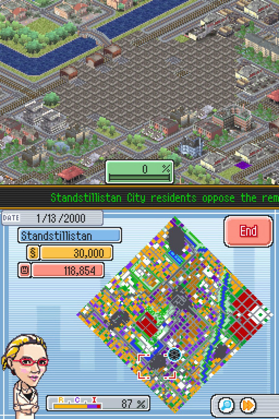 SimCity DS Screenshot